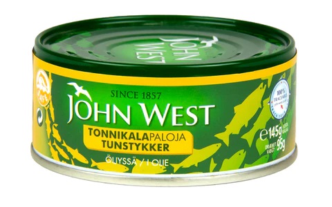 John West Кусок тунца в масле 145г/90г