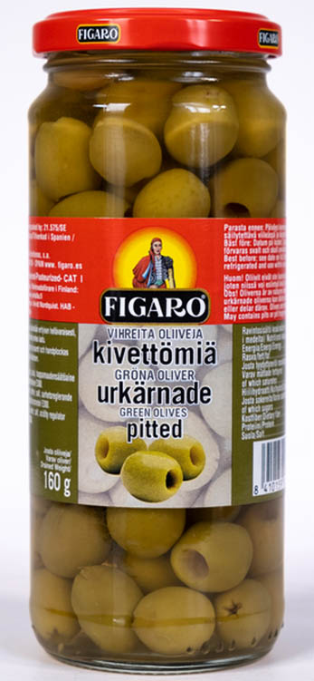 Figaro зеленая оливка 340г/160г без косточек