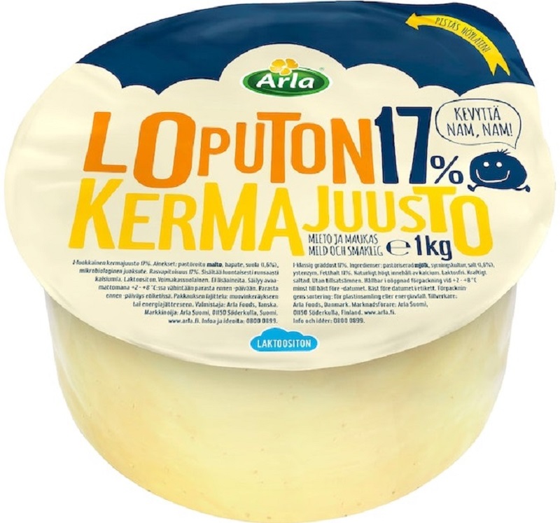 Arla Loputon Cream cheese 17% 1000g